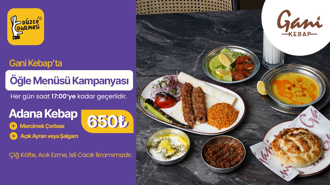 Gani Kebap’ta Öğle Menüsü Fırsatı! 🔥🥩