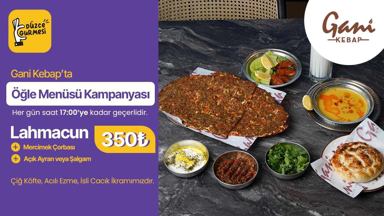 Gani Kebap’ta Öğle Menüsü Fırsatı! 🔥🌯