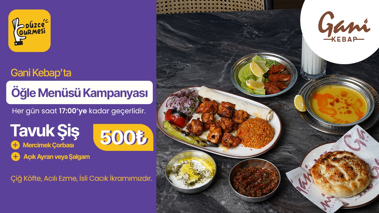 Gani Kebap’ta Öğle Menüsü Fırsatı! 🔥🍗