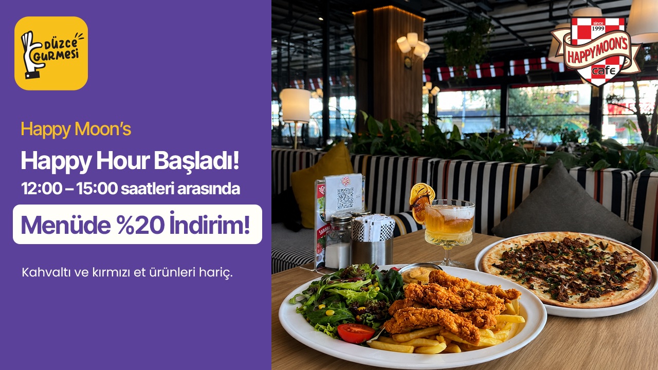 Happy Moon’s’ta Happy Hour başladı! 🎉🍽️