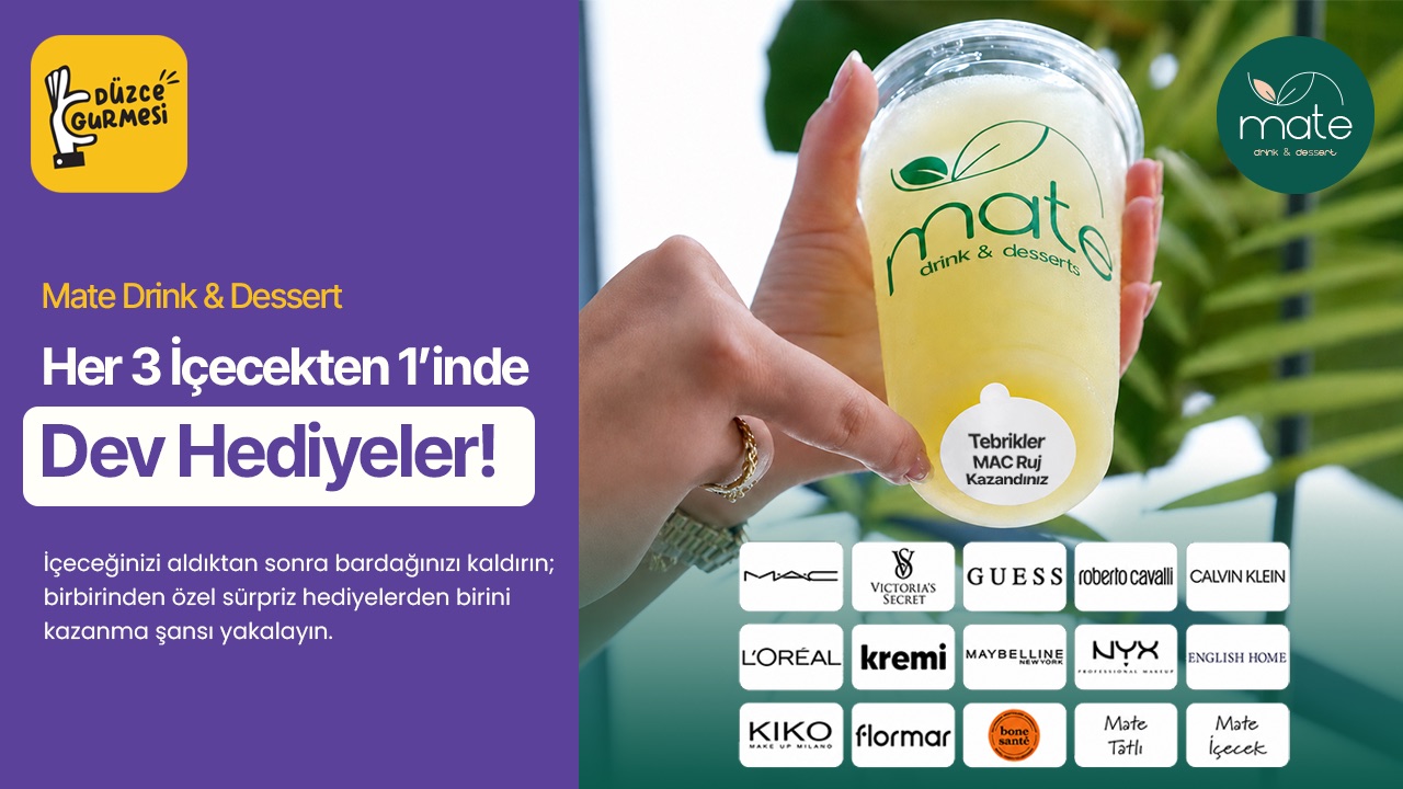 Mate Cafe Bardak Altından Hediye Kampanyası